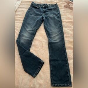 EUC LAURIE FELT SILKY DENIM 5 POCKET BOOT CUT SIZE SMALL